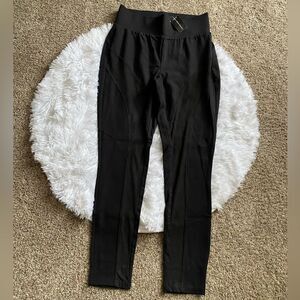 Ashley Stewart Black Pants Faux Suede New Womens Size 12